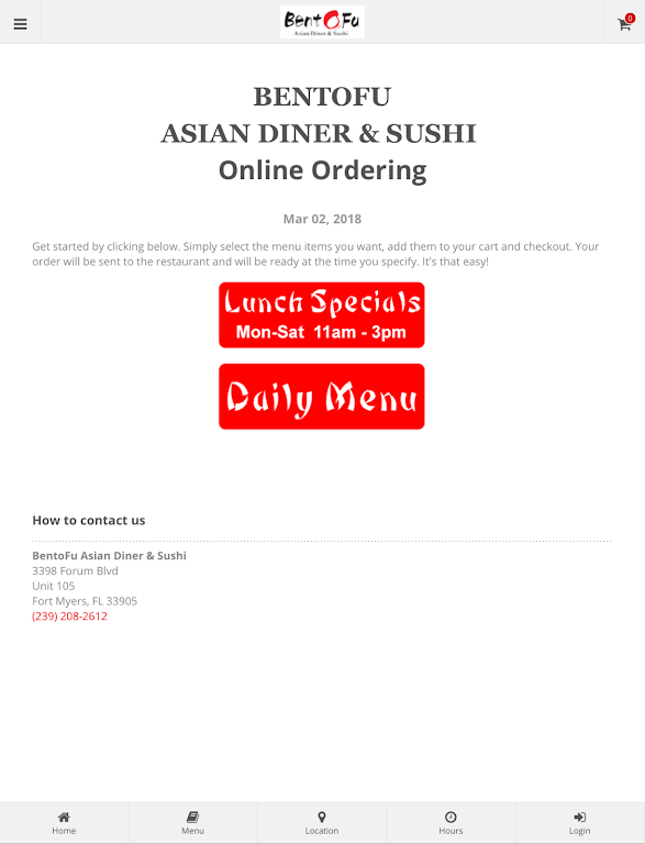 BentoFu Asian Diner & Sushi应用截图第3张