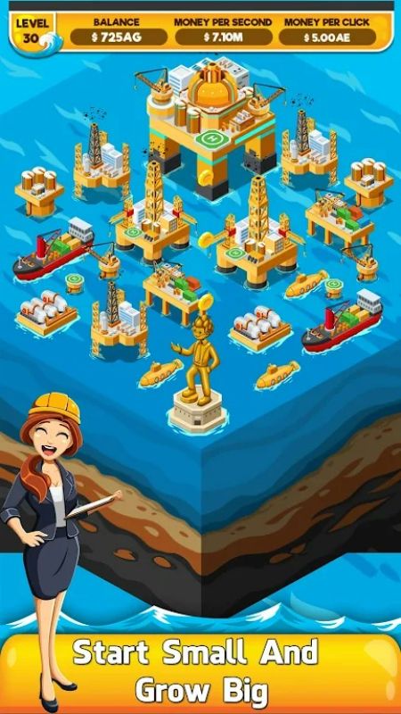 Oil Tycoon 2: Idle Miner Game स्क्रीनशॉट 0