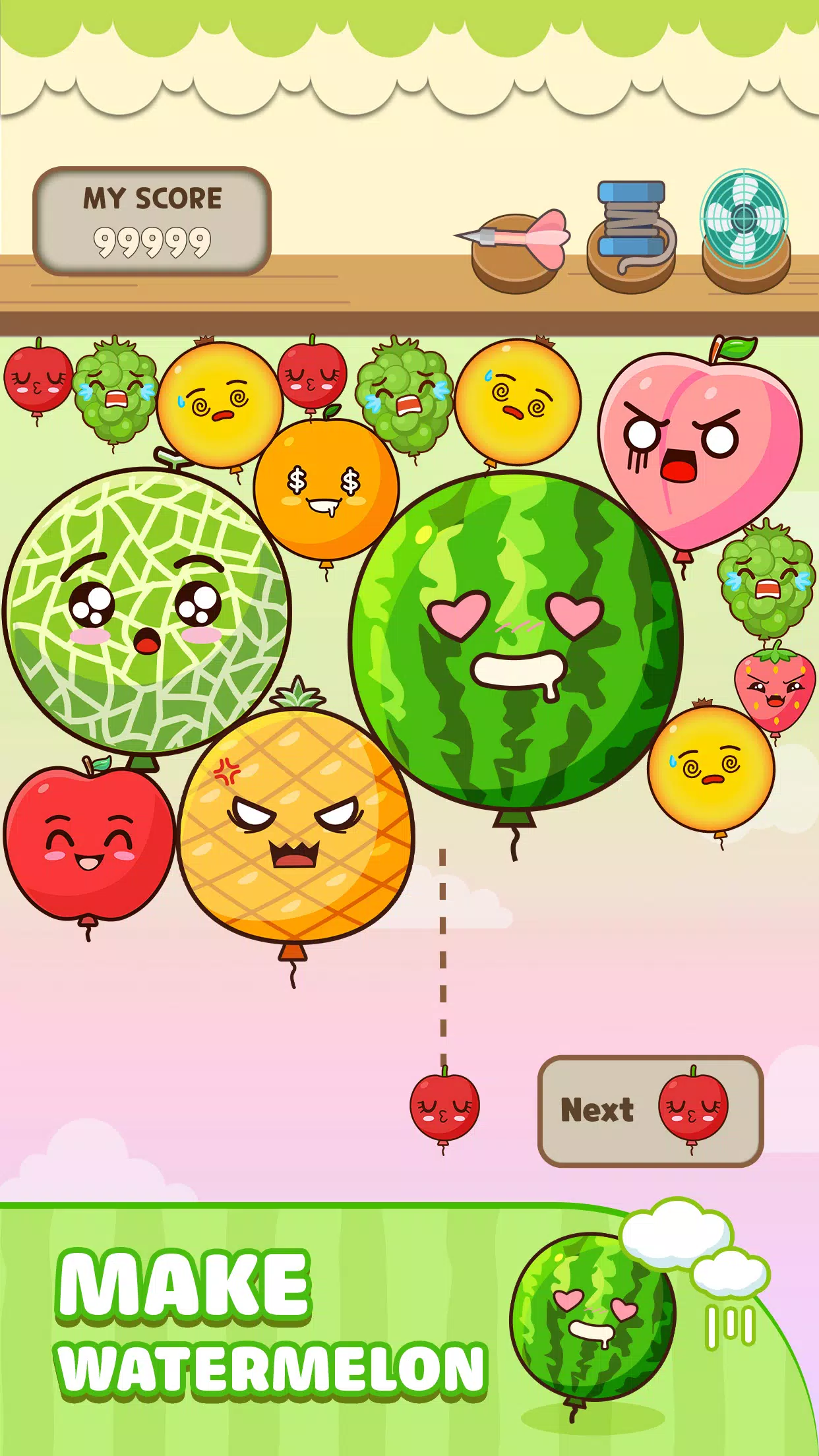 Melon Balloon: Fruit Merge 螢幕截圖 2