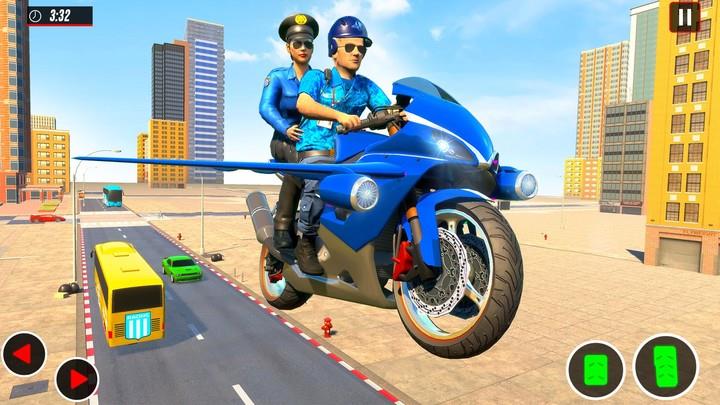 Flying Police Bike Games スクリーンショット 0