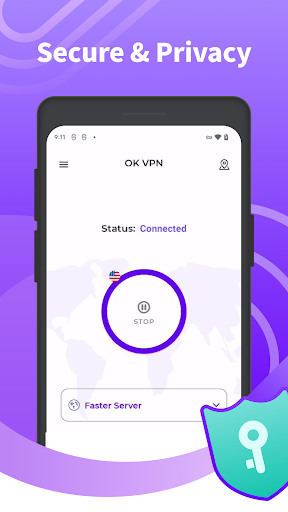 OK VPN - Secure & Fast Proxy スクリーンショット 0