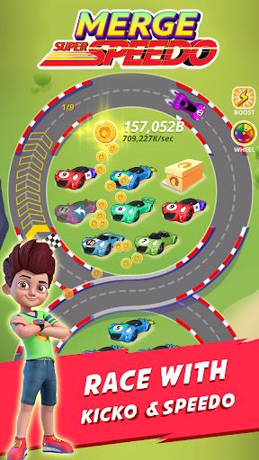 Merge Super Speedo - Kicko Car Tycoon ဖန်သားပြင်ဓာတ်ပုံ 1