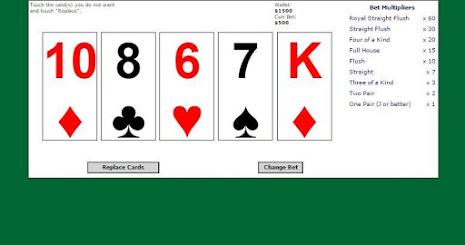 5 Card Draw Poker Solitaire Ảnh chụp màn hình 1