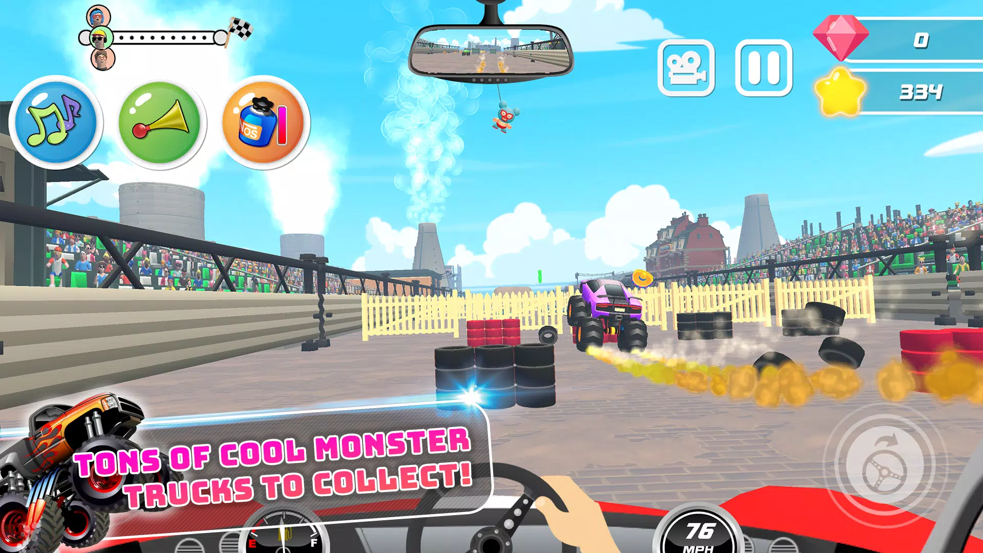 Schermata Monster Trucks Kids Race Game 1