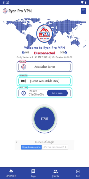 Ryan Pro VPN Mod Скриншот 1