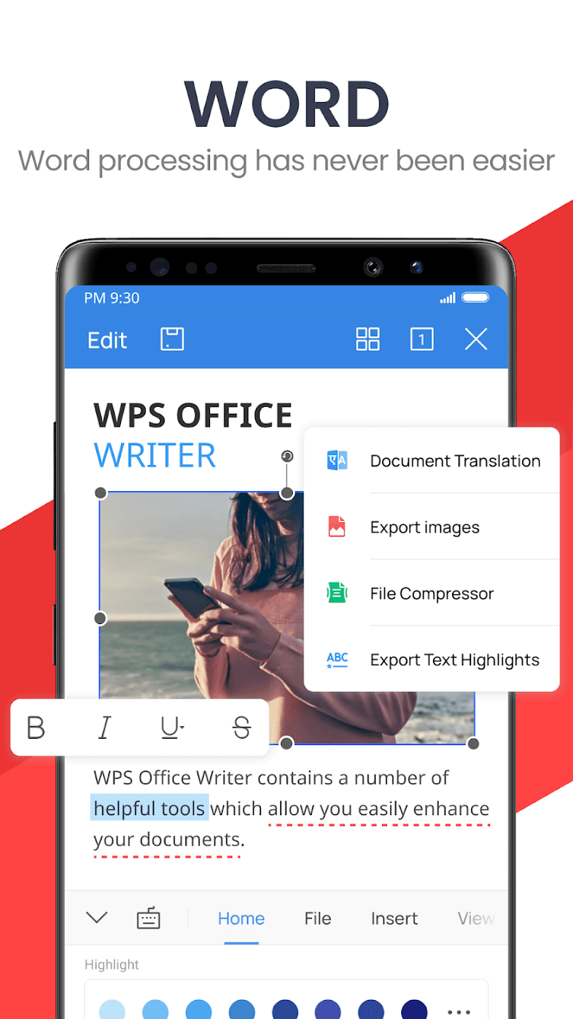 WPS Office Word Docs PDF Note Slide & Sheet 螢幕截圖 1