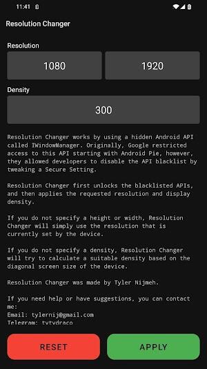 resolution changer apk