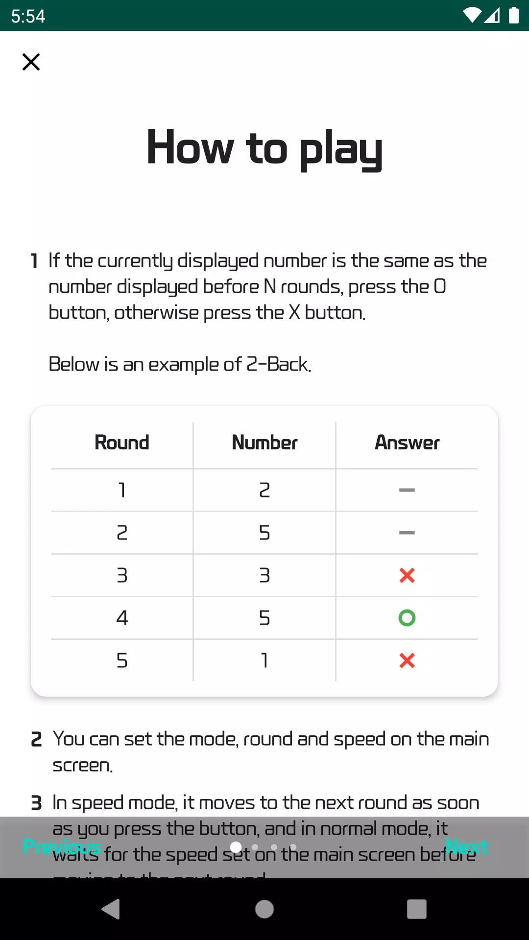 N-Back - Brain Training স্ক্রিনশট 0