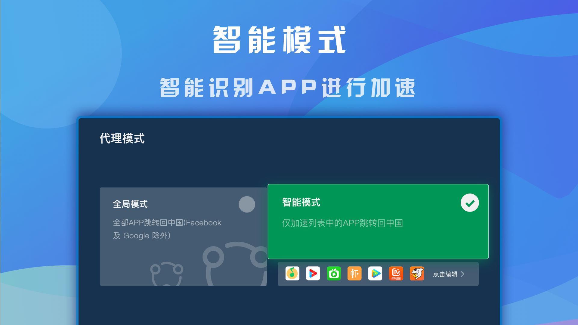 快帆TV版 - 海外华人回国加速器VPN，畅享大陆音乐视频 スクリーンショット 3