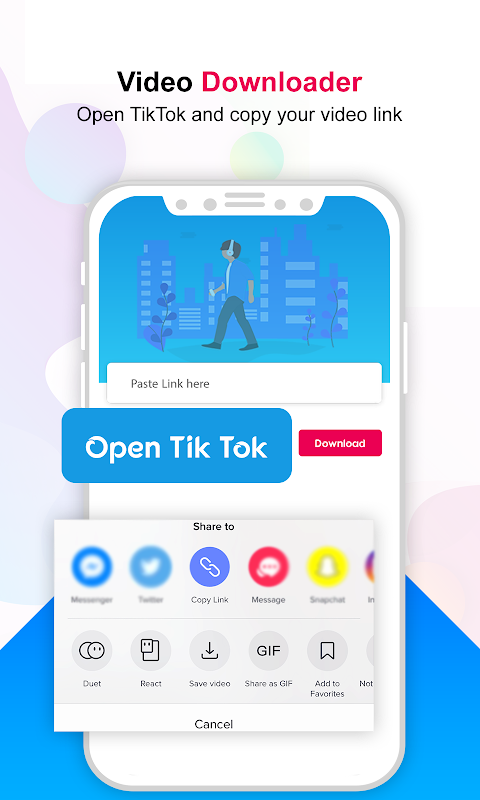 Video Downloader For All TikTok - NO Watermark ဖန်သားပြင်ဓာတ်ပုံ 0