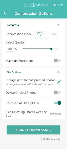 LitPhoto - Compress & Resize Ekran Görüntüsü 1