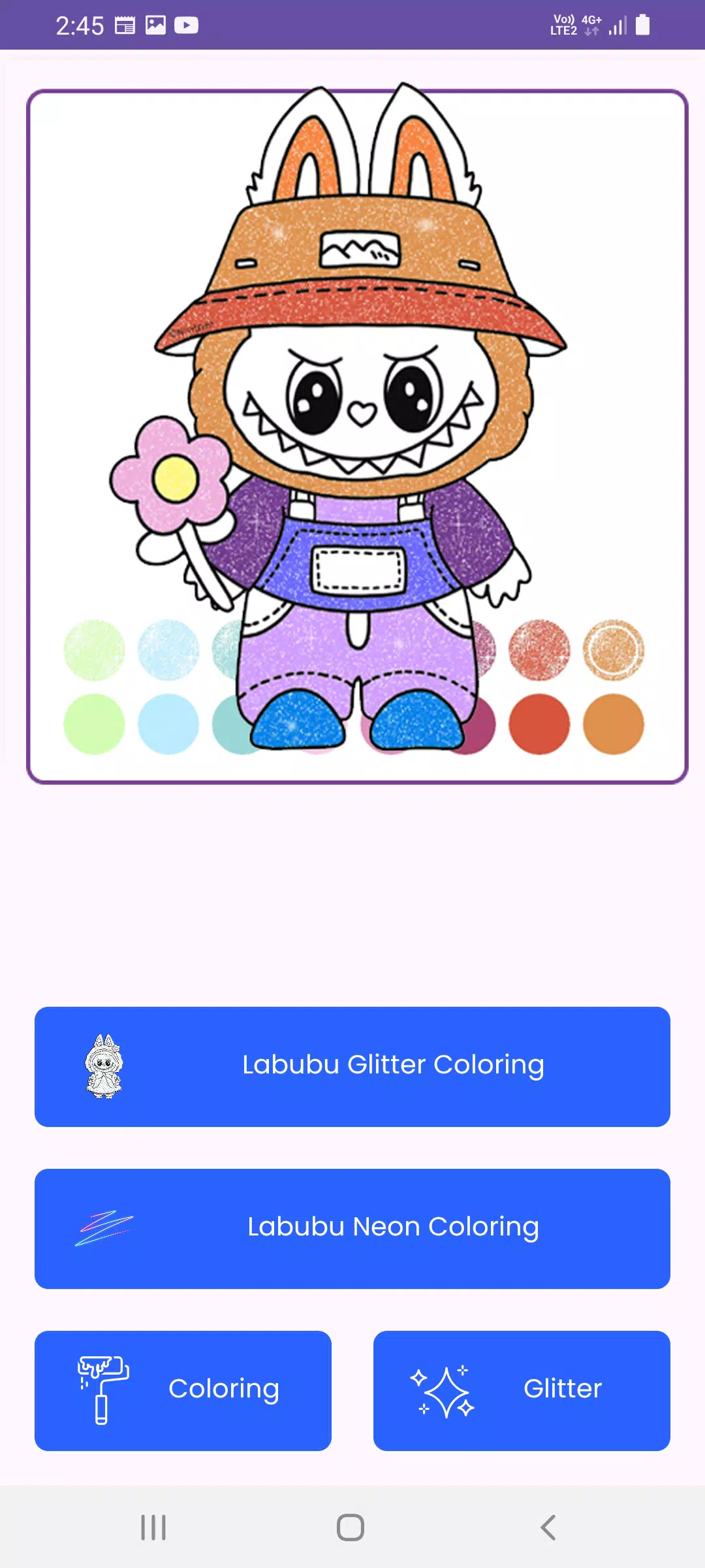 Labubu Glitter Coloring Zrzut ekranu 0