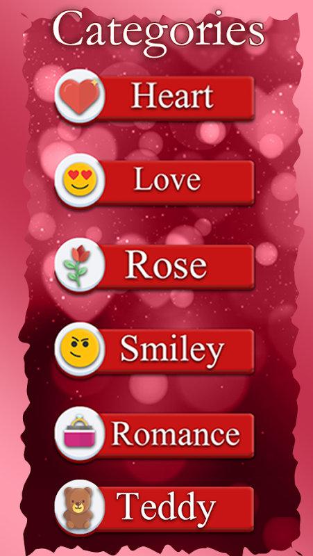 Valentine Love Emojis Ảnh chụp màn hình 0