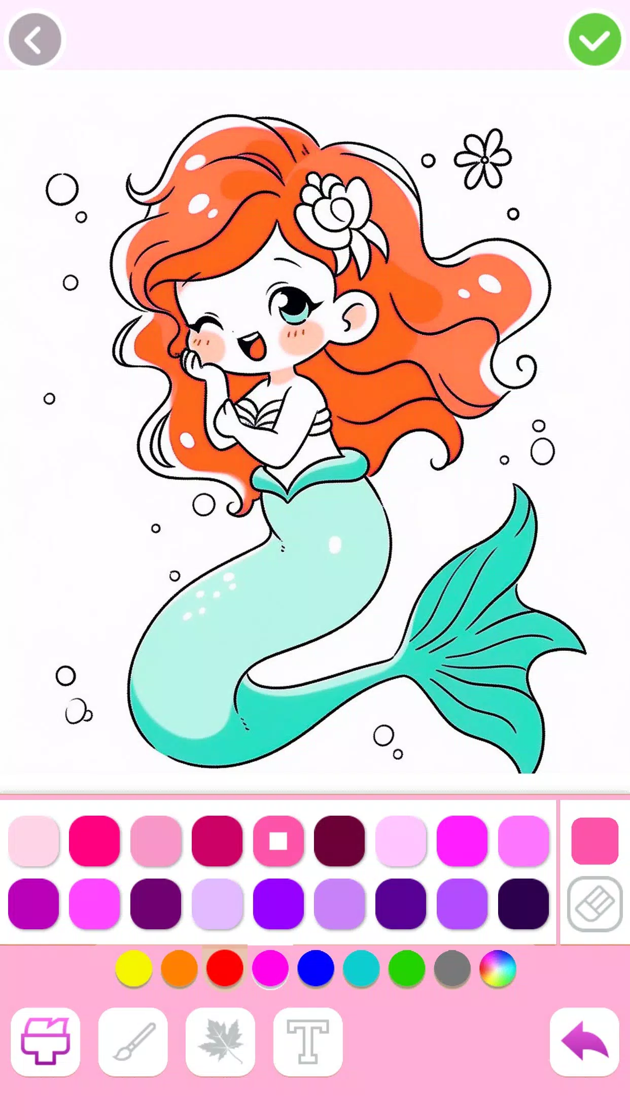 Mermaid Coloring:Mermaid games 螢幕截圖 1