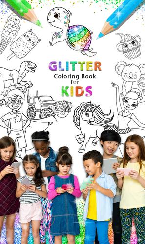 Glitter Coloring Game for Kids 스크린샷 0