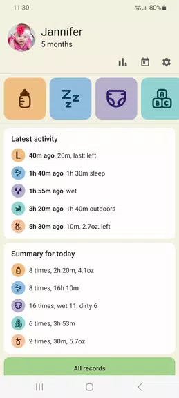 Baby tracker - feeding, sleep Screenshot 0