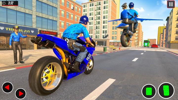 Flying Police Bike Games スクリーンショット 2