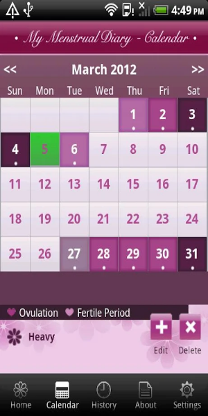 My Menstrual Diary Screenshot 1