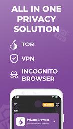 Private Onion Browser + VPN Ekran Görüntüsü 0