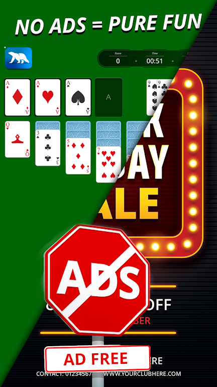 Solitaire - 3 in 1 Card games 스크린샷 1